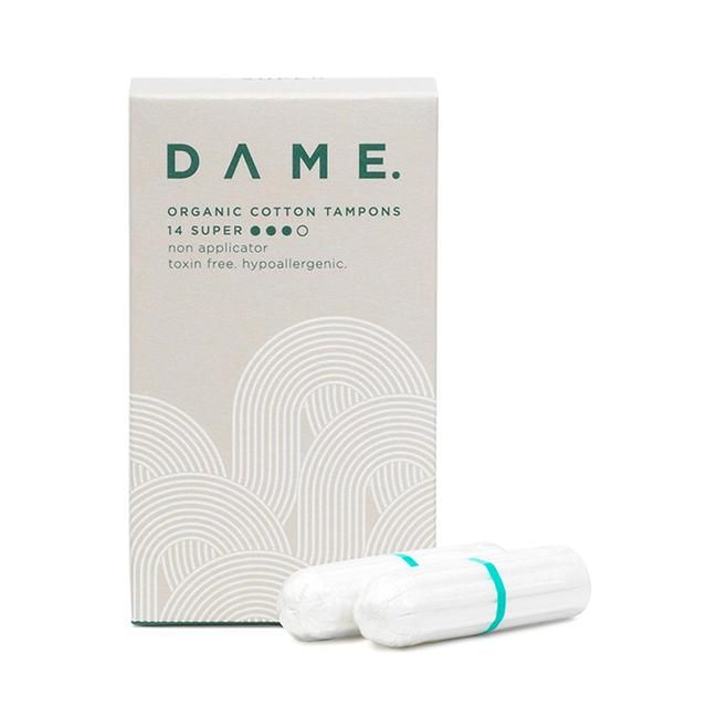 DAME Organic Cotton Tampons Super   14 per pack