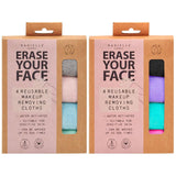 Danielle Creations Erase Your Face Make Up Remover Cloths, 4 Pack