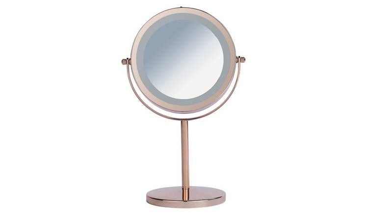 Danielle Creations Rose Gold Finish Light Up Beauty Mirror