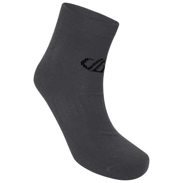 Dare 2B Adult s Ankle Socks (Pack of 2) (3-5) Ebony Grey