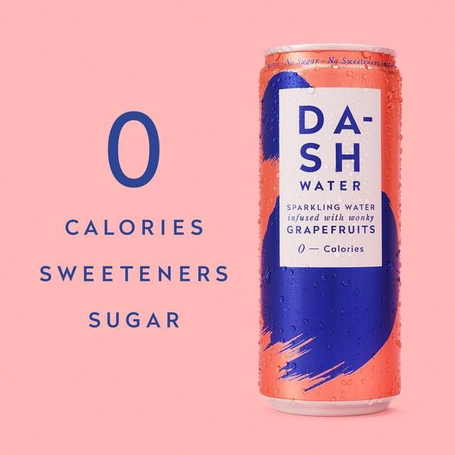 Dash Grapefruit Infused Sparkling Water   12 x 330ml