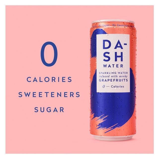 DASH Grapefruit Infused Sparkling Water   4 x 330ml