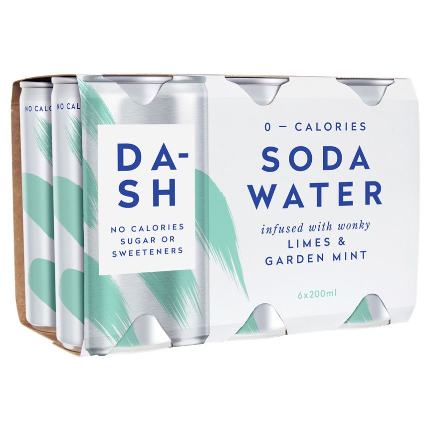 Dash Limes & Garden Mint Soda Water Cans