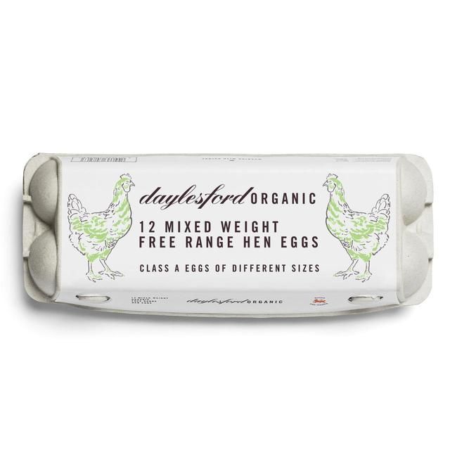 Daylesford Organic Mixed Weight Eggs   12 per pack