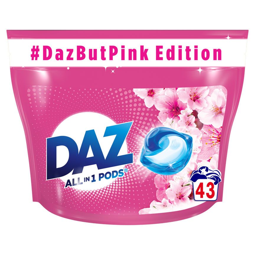 Daz All-in-1 PODS Washing Liquid Capsules 43 Washes Cherry Blossom