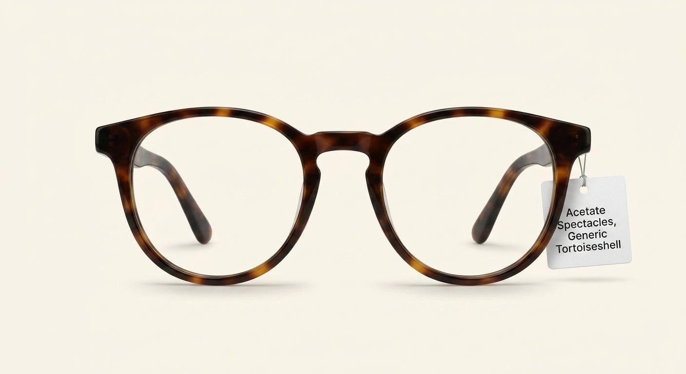 Prada PR 18WV square acetate glasses with tortoiseshell print (British brand)