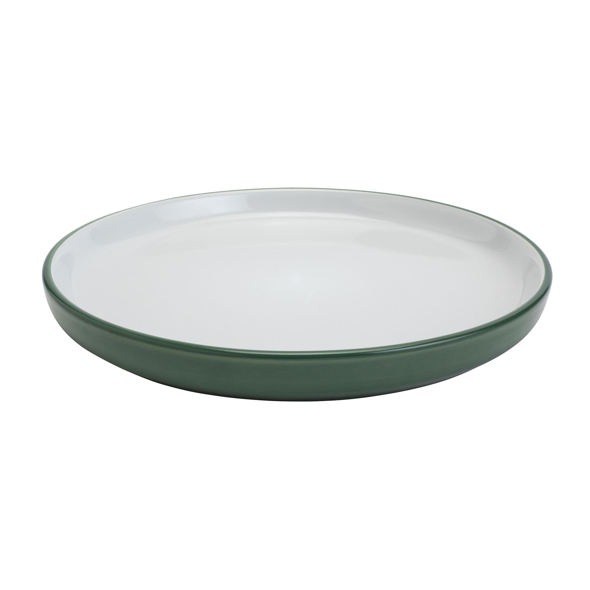 Habitat Two Tone Side Plate White Green GOODS Sainsburys   