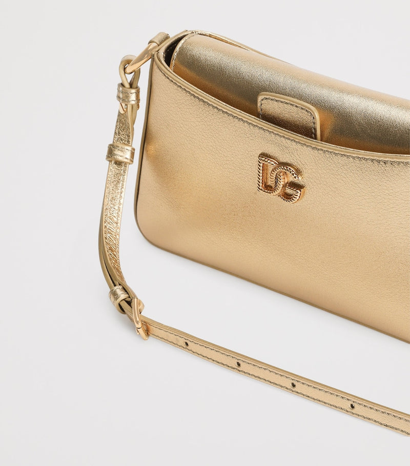 Dolce&Gabbana metallic leather phone bag - British product