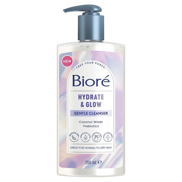 DNR Bioré Hydrate & Glow Gentle Cleanser 200ml GOODS Superdrug   