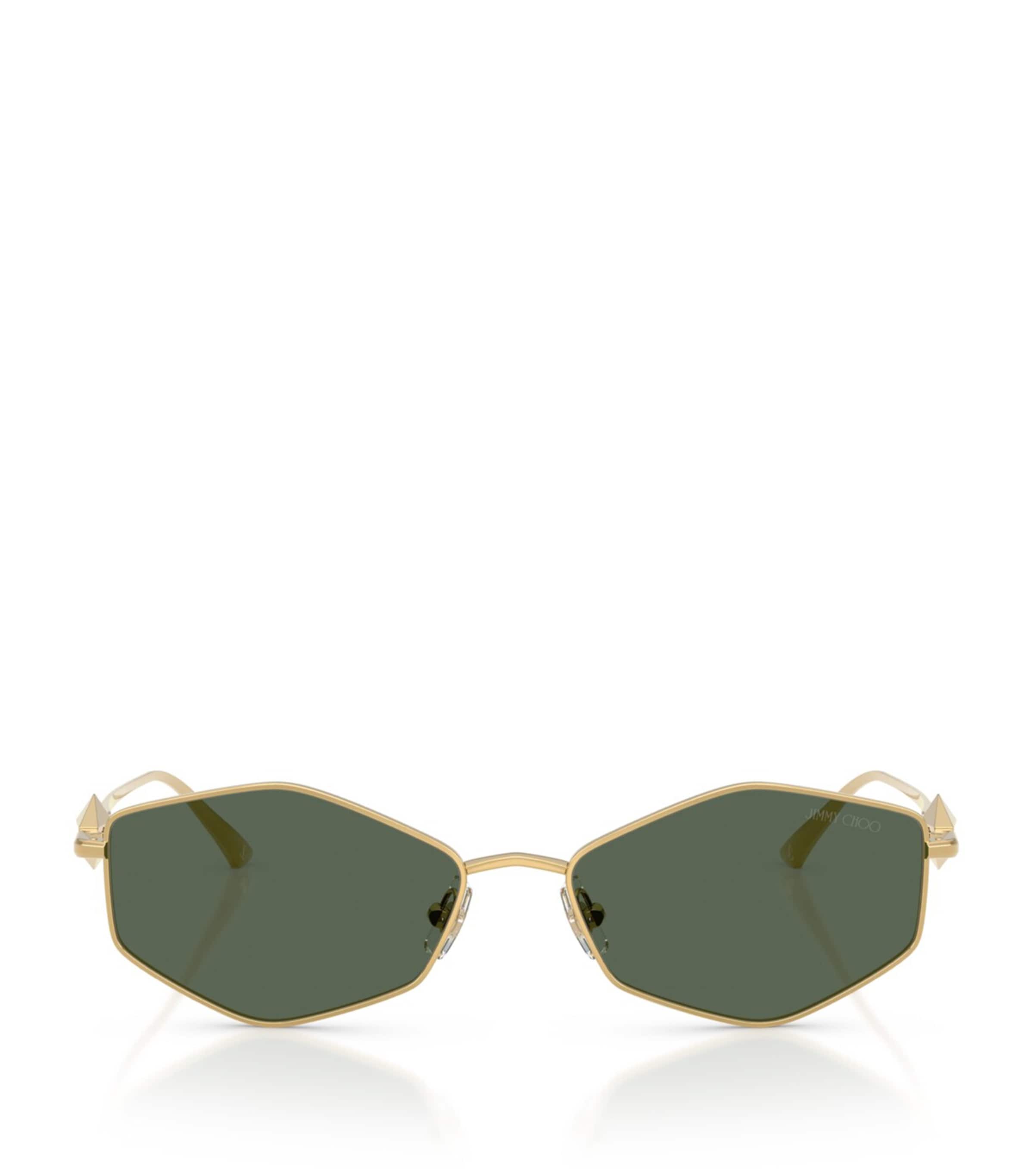 Jimmy Choo Wire Hexagonal Zoey sunglasses, imported from the UK