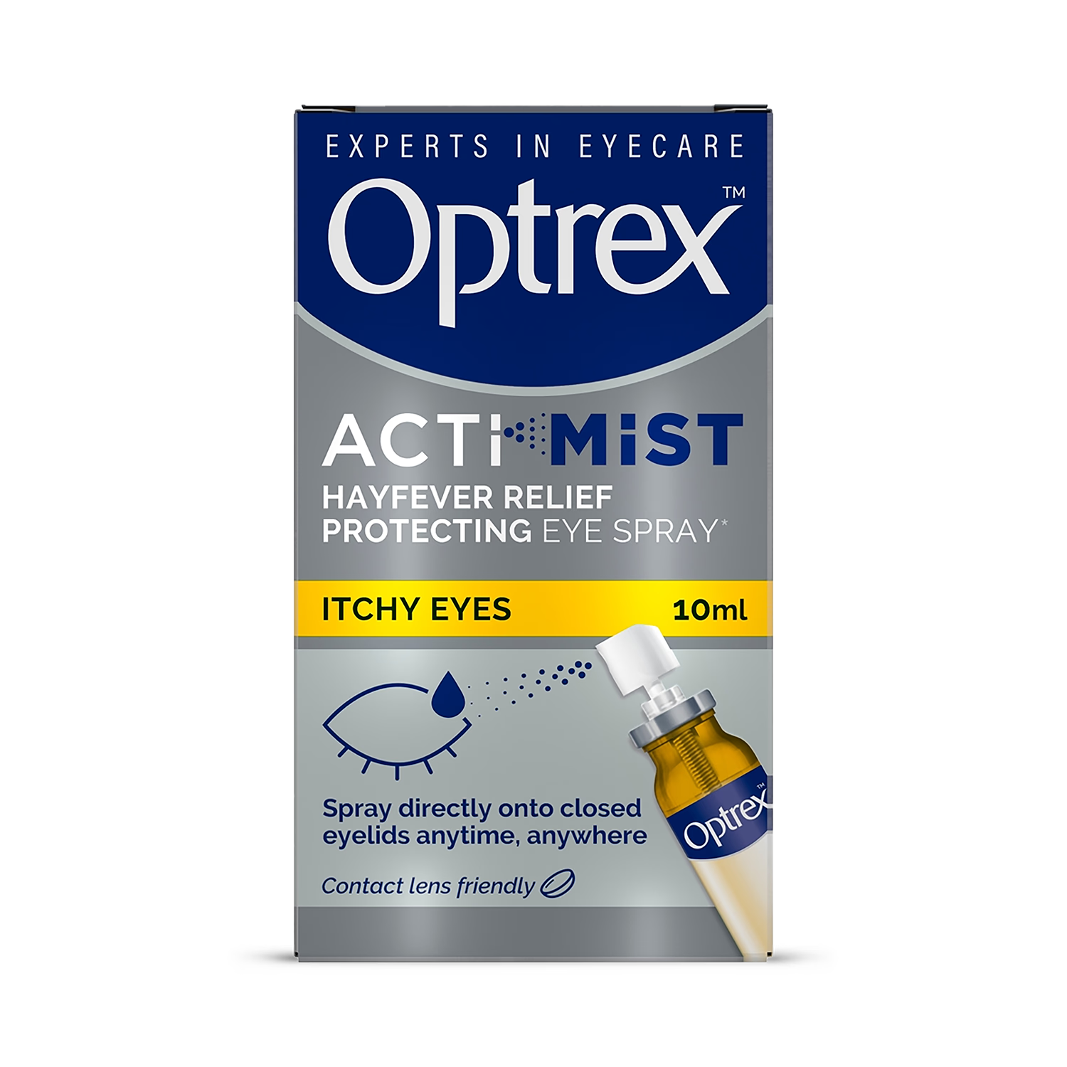Optrex Double Action eye spray for itchy and watery eyes 10ml, imported from the UK