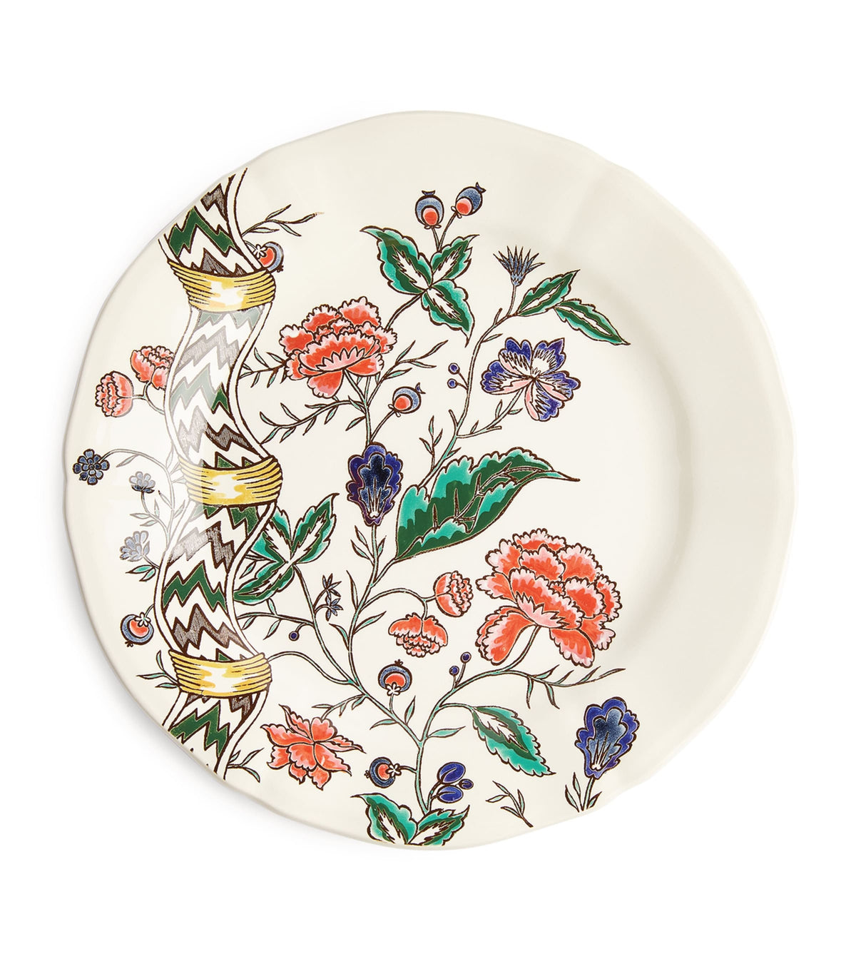 Hand-Painted Floral Dessert Plate 23cm