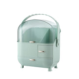 Livingandhome countertop makeup organizer with handle light green (British brand)