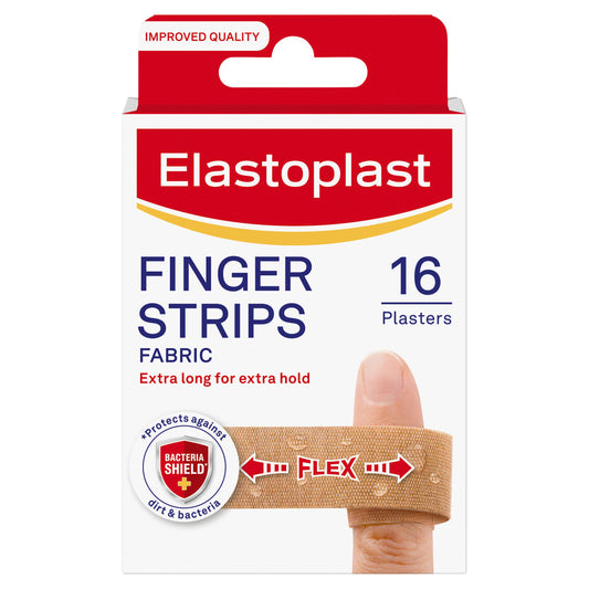 Elastoplast Fabric Finger Plasters x16 first aid Sainsburys   