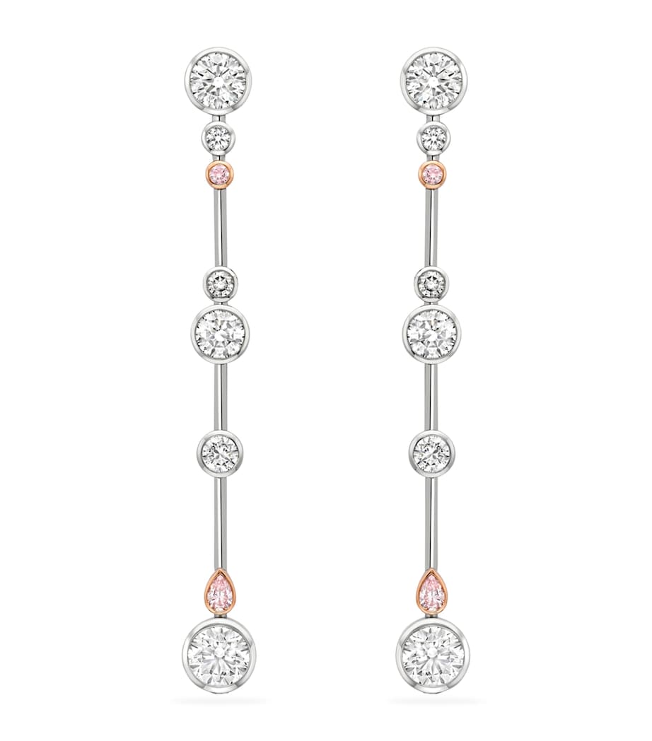 Boodles Raindance earrings platinum rose gold diamond, UK version