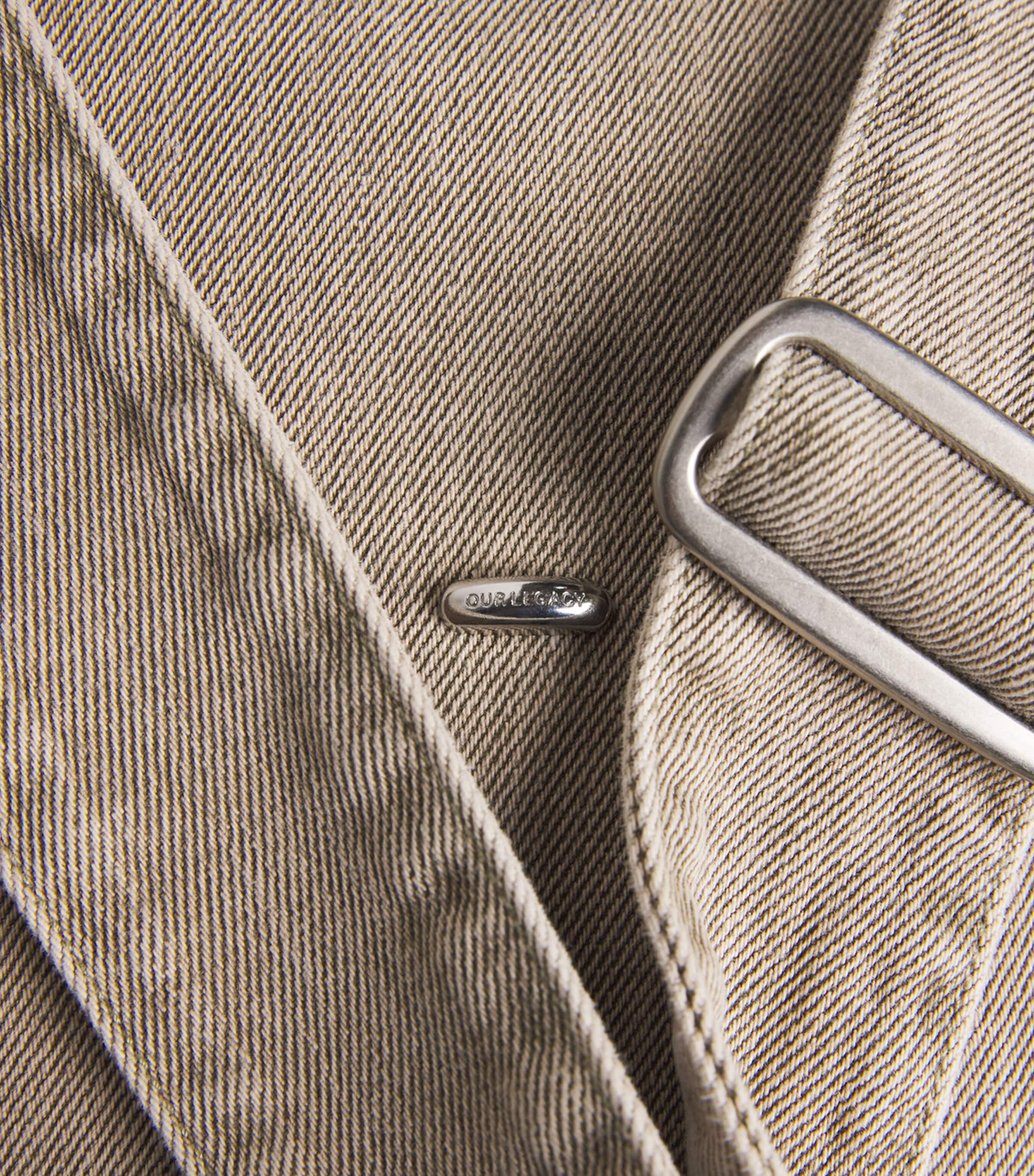 Our Legacy denim sling shoulder bag with mineral pigment, imported from the UK
