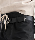Prada leather logo belt, UK version