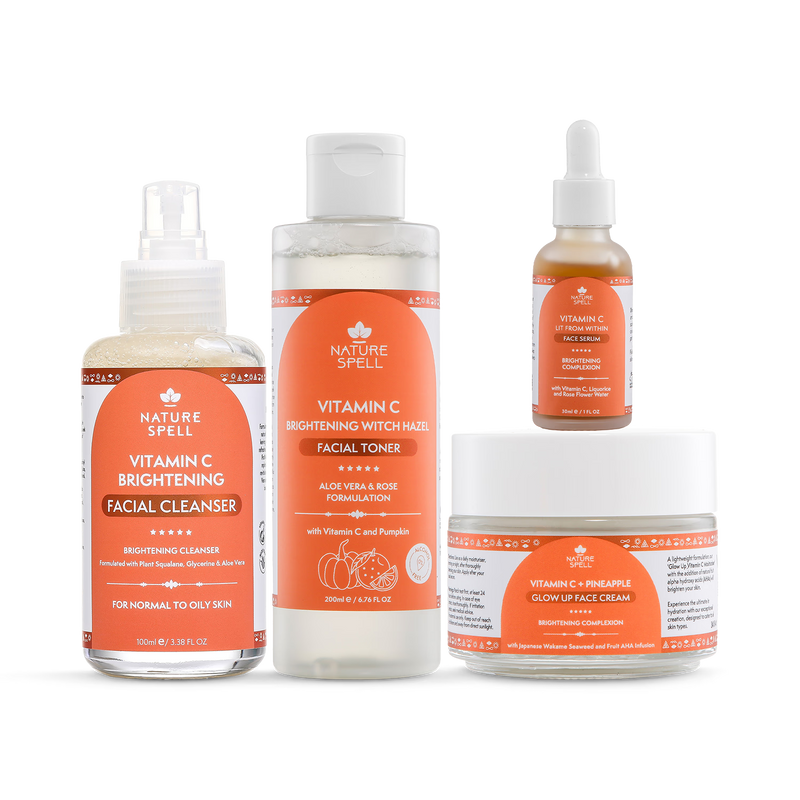 Nature Spell Vitamin C and Fruit AHA skincare set, imported from the UK