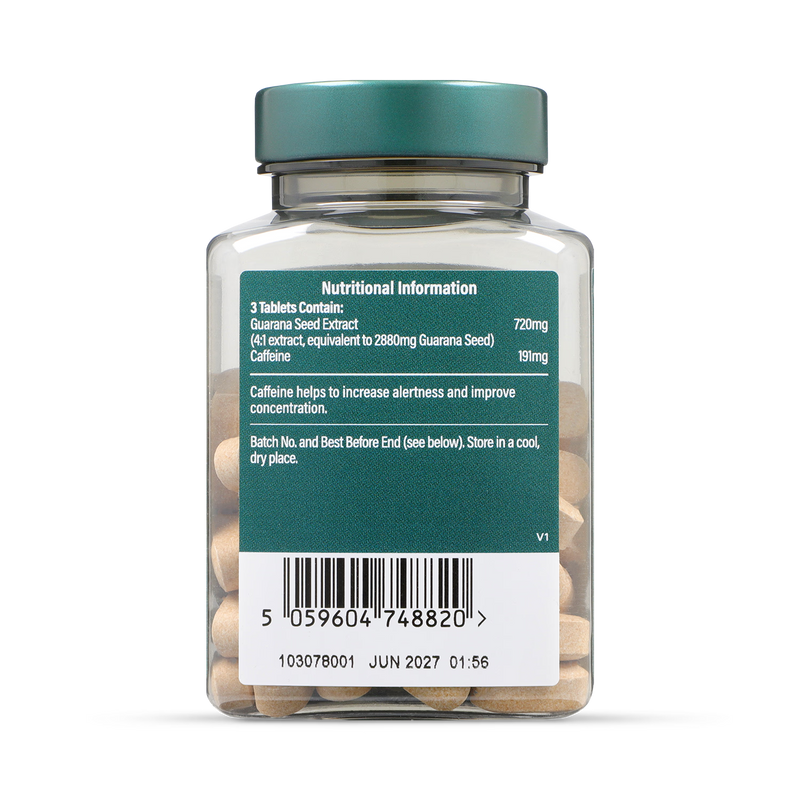 Holland & Barrett Medium Strength Guarana Tablets 90 count, UK version