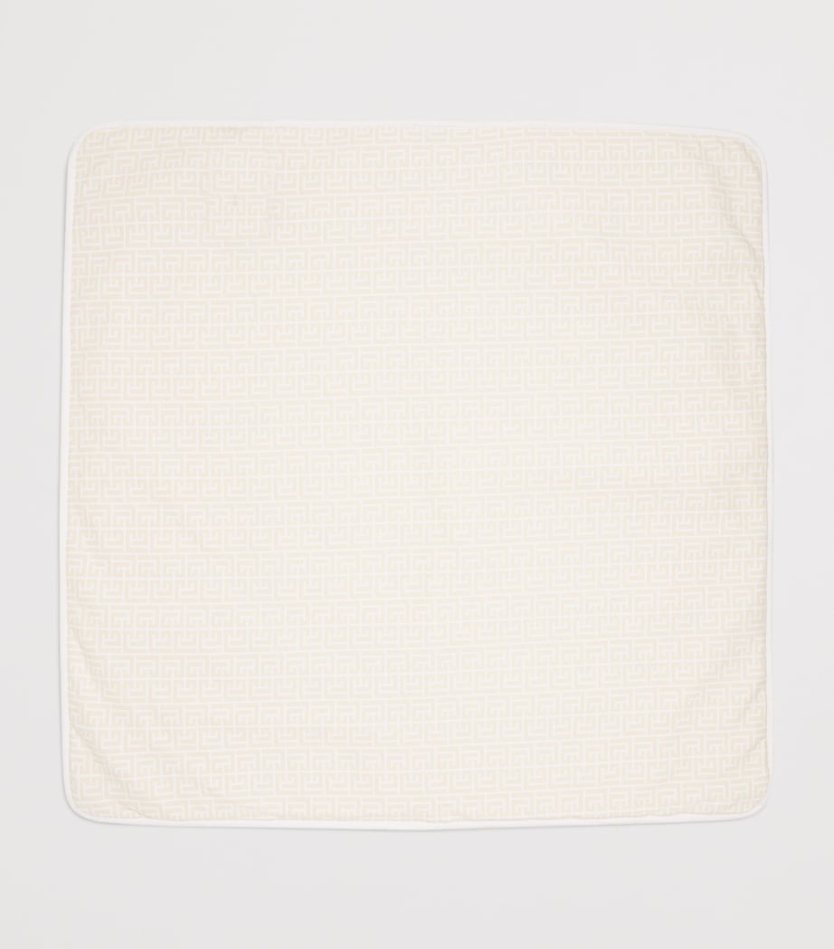 Balmain bomull monogram babyteppe - britisk produkt