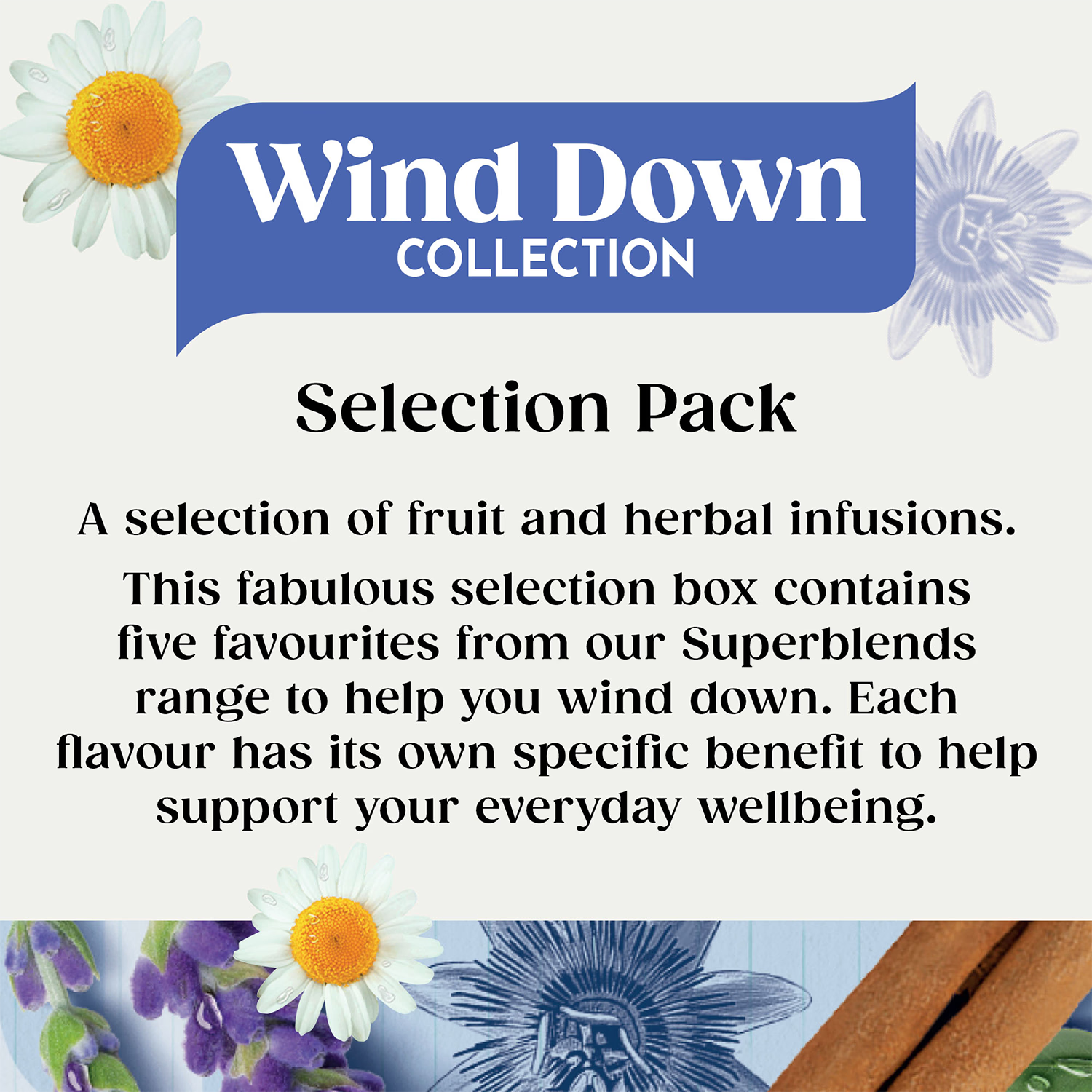 Twinings Superblends Wind Down Herbal Tea Collection 20 Tea Bags (British brand)