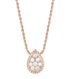 Boucheron rose gold diamond Serpent Bohème pendant necklace (British brand)