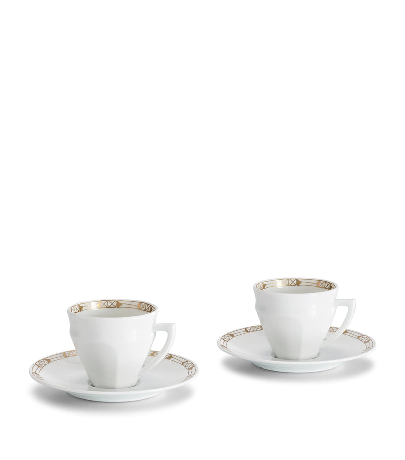 Baccarat Talleyrand coffee cups and saucers 100ml - British product