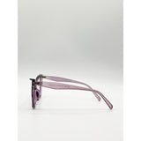 SVNX oversized cateye sunglasses in purple, UK version