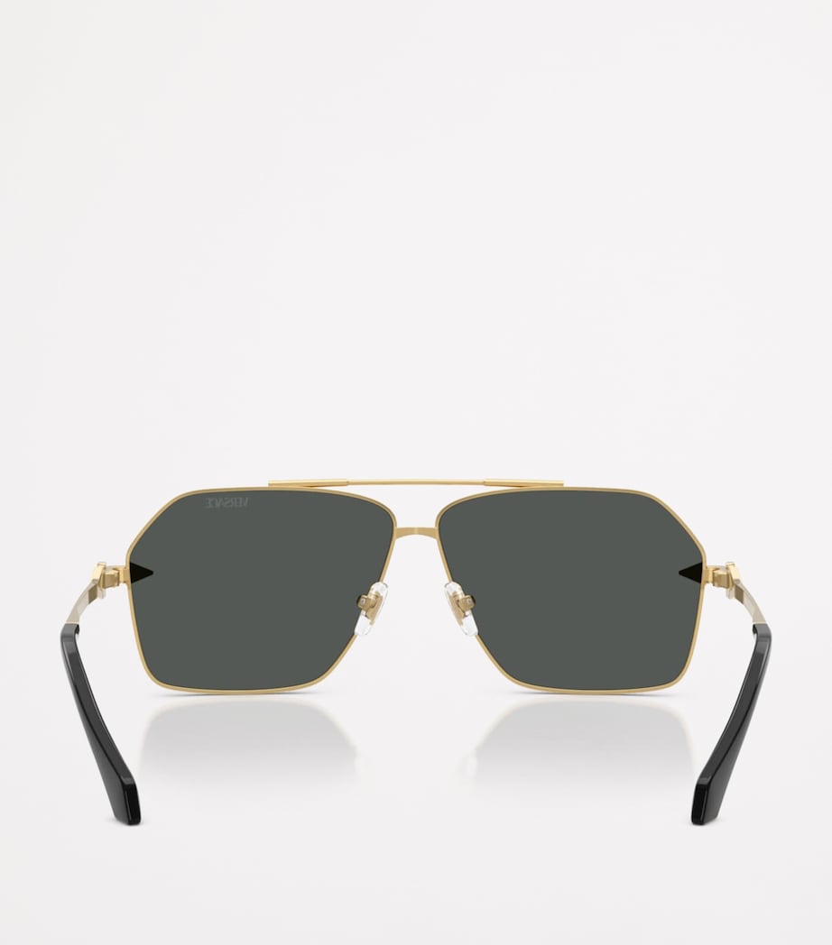 Versace Pilot Sunglasses gold-tone metal frame, imported from the UK