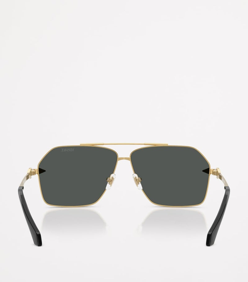Versace Pilot Sunglasses gold-tone metal frame, imported from the UK