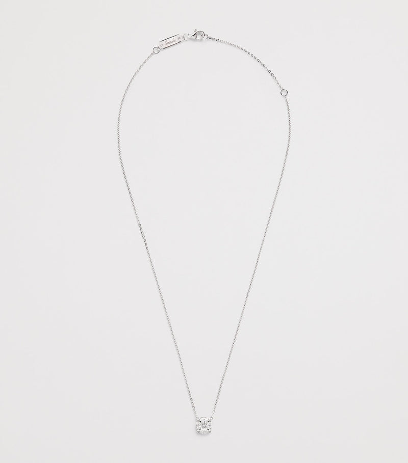 Harrods white gold diamond illusion necklace 0.90ct, imported from the UK