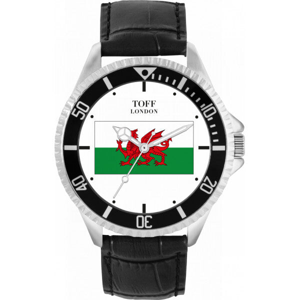 Toff London White Mens Wales Flag watch, imported from the UK