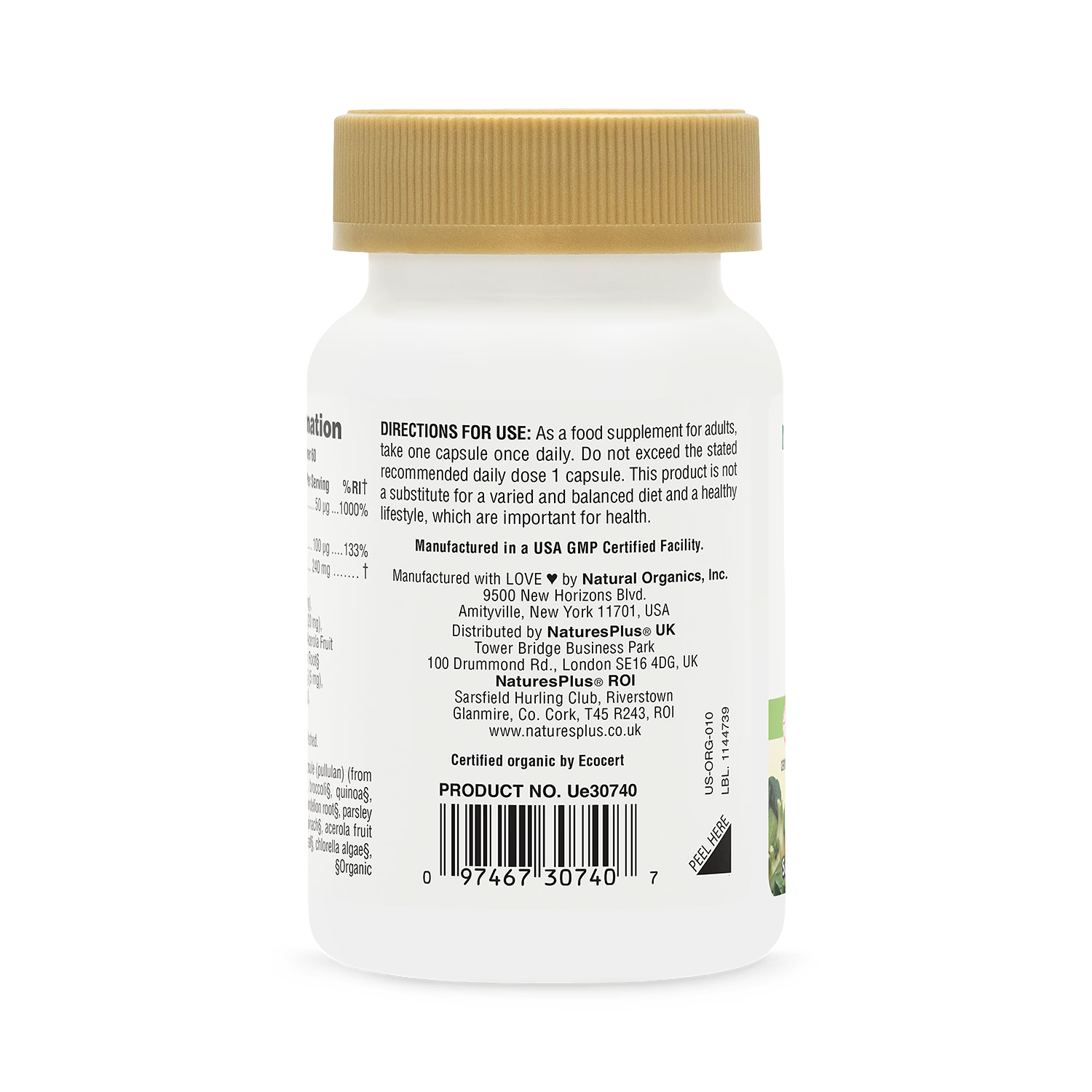 NaturesPlus vitamin D3 K2 supplement 60 capsules, UK version