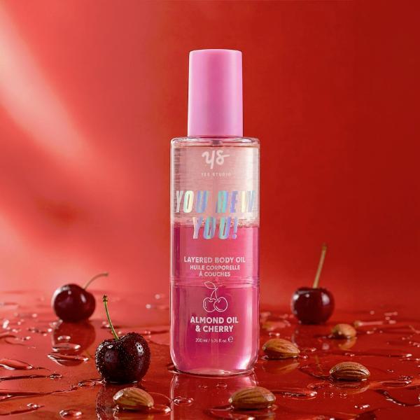 Yes Studio layered body oil almond and cherry 200ml, UK version