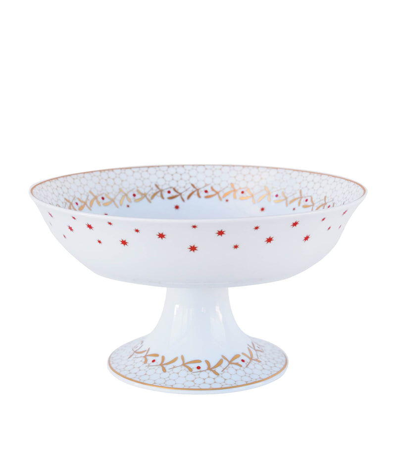 Bernardaud Noël footed coupe champagne saucer - British product