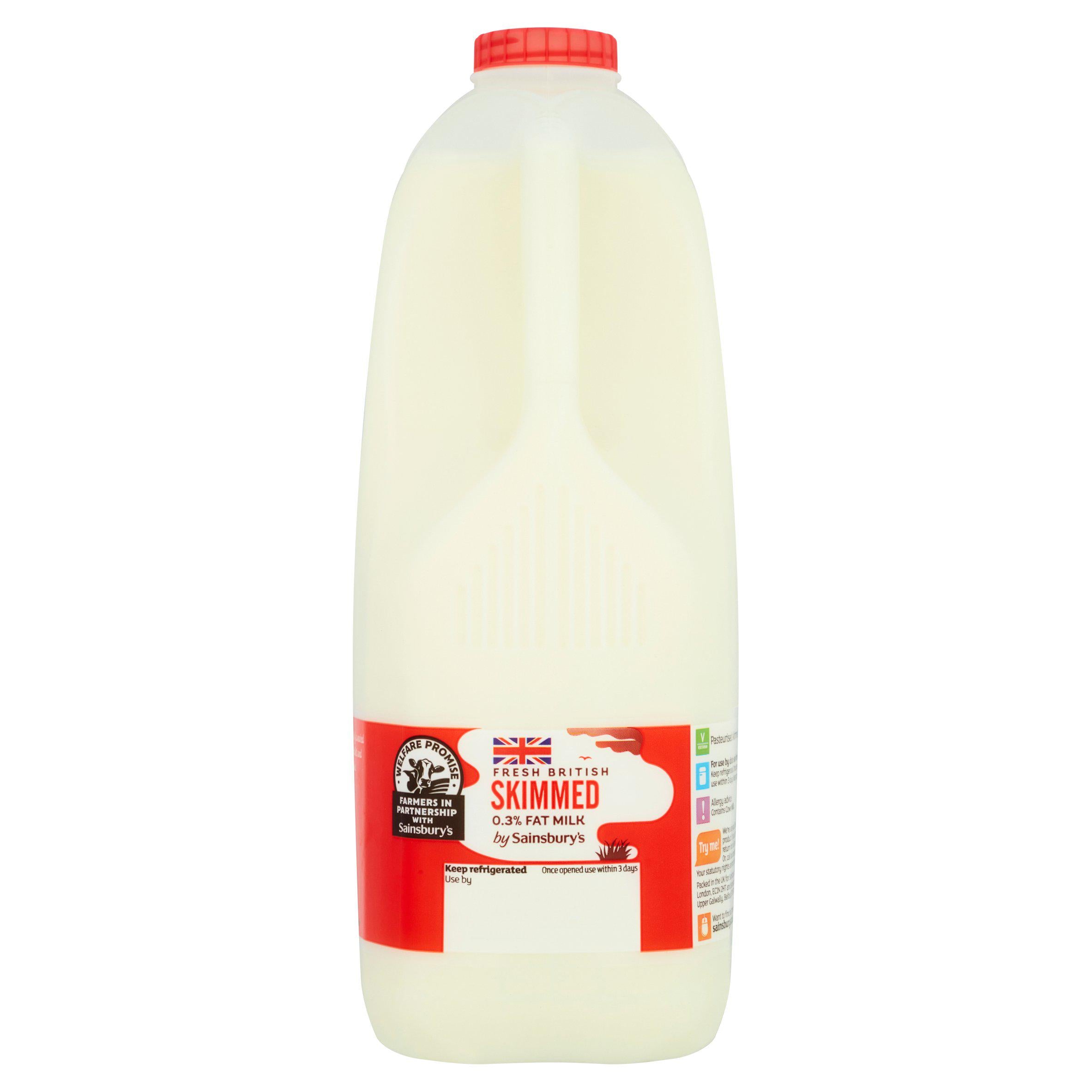 Sainsbury's British Skimmed Milk 2.27L (4 pint) GOODS Sainsburys   