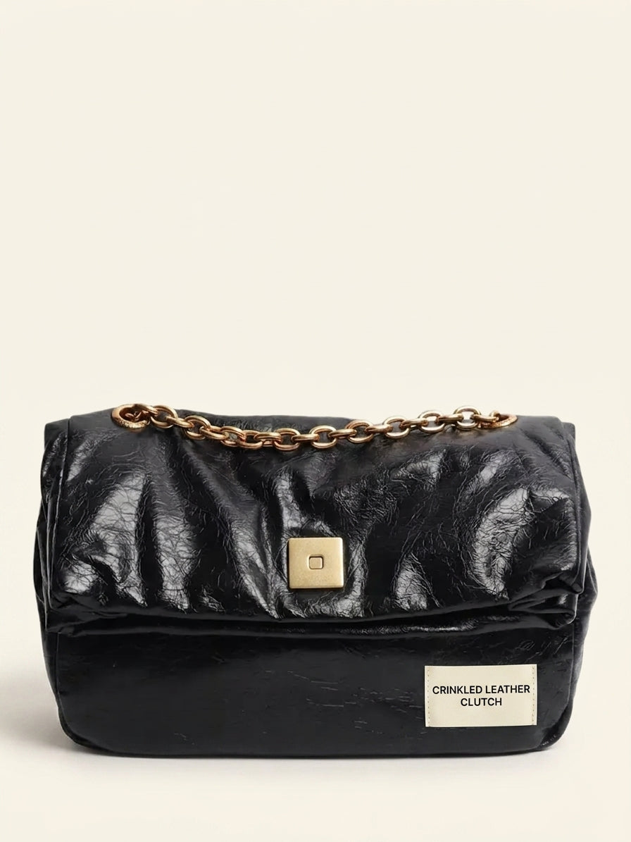 Balenciaga Monaco chain-strap shoulder bag black leather - British product