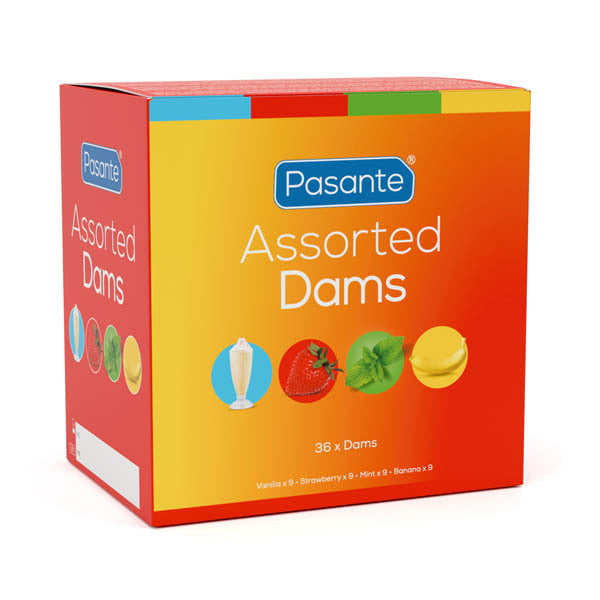 Pasante oral dams assorted 36 pack - British product