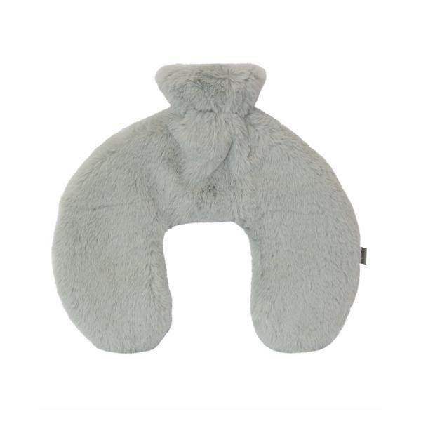 Aroma Home neck hot water bottle grey faux fur 1.8L (British brand)