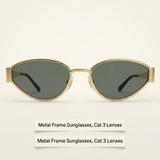 Gucci GG1853S oversized pilot solbriller i gull (britisk merke)