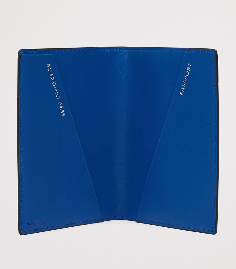 Smythson croc-embossed leather passport cover (British brand)