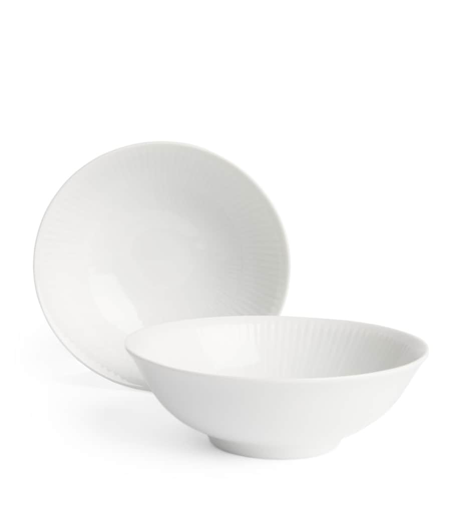 Royal Copenhagen white fluted bowls 15cm, imported from the UK