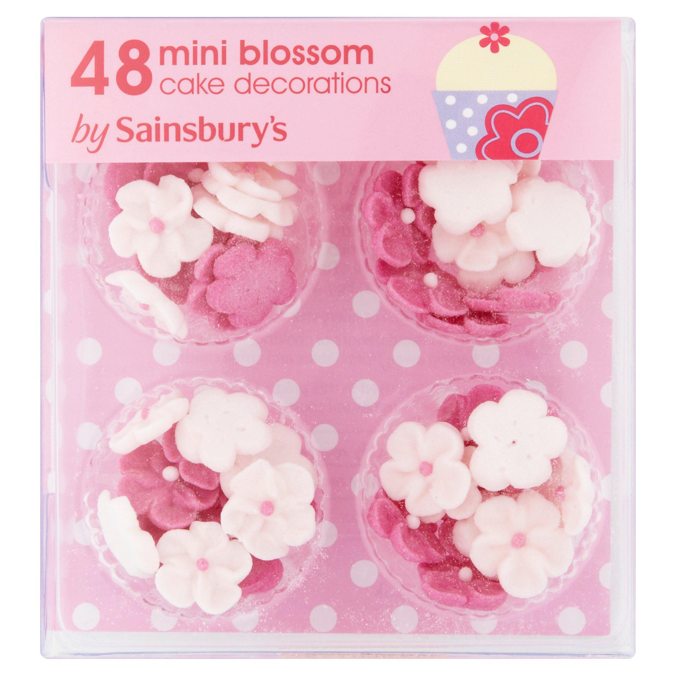 Sainsbury's Mini Blossom Cake Decorations x48 3g Decorations toppings & fillings Sainsburys   