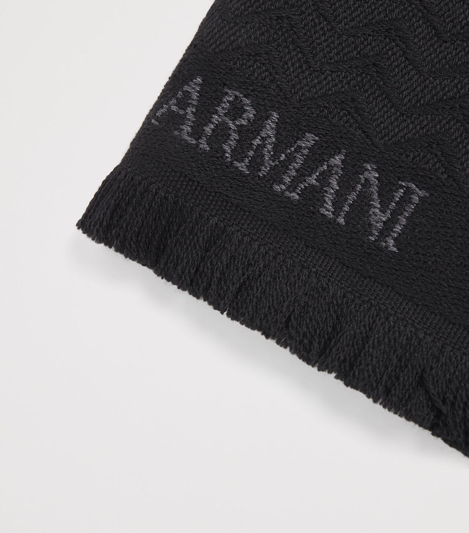 Giorgio Armani wool geometric print scarf 180cm x 40cm (British brand)