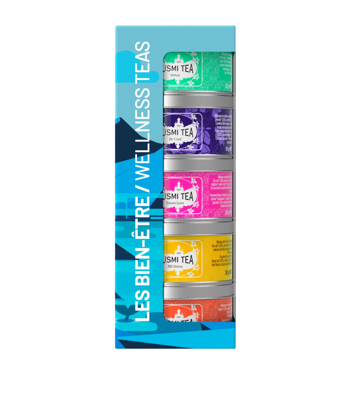 Kusmi Wellness loose leaf tea selection 98g, UK version