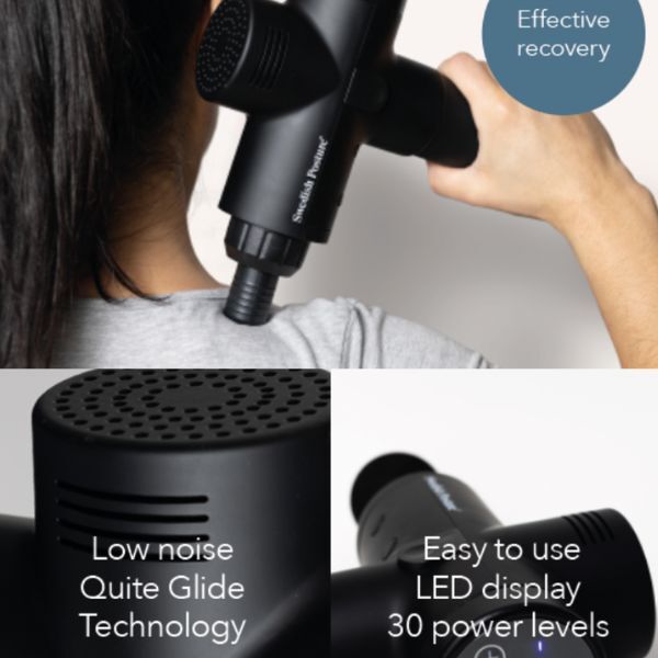 Swedish Posture Massage Gun Pro percussion device, imported from the UK