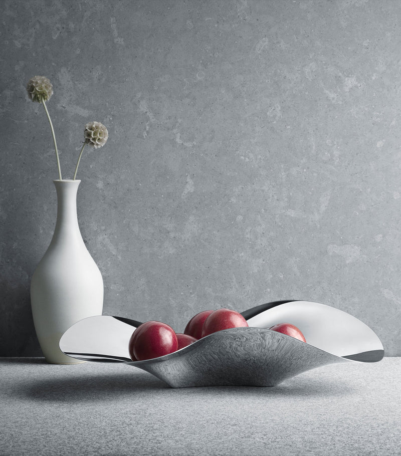 Georg Jensen stainless steel strawberry bowl, UK version