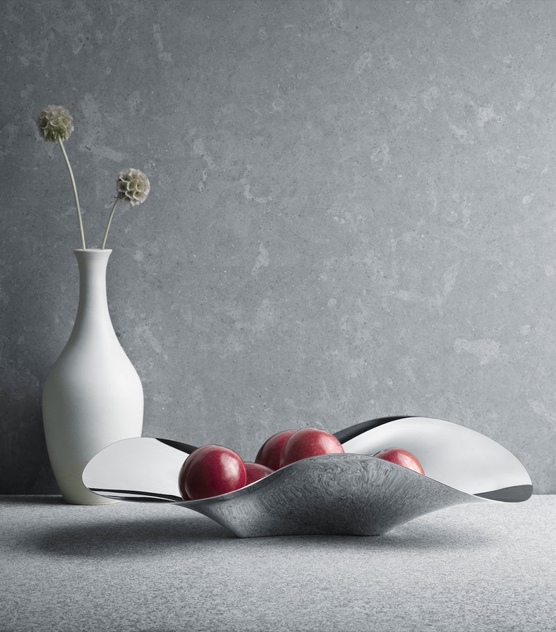 Georg Jensen stainless steel strawberry bowl, UK version