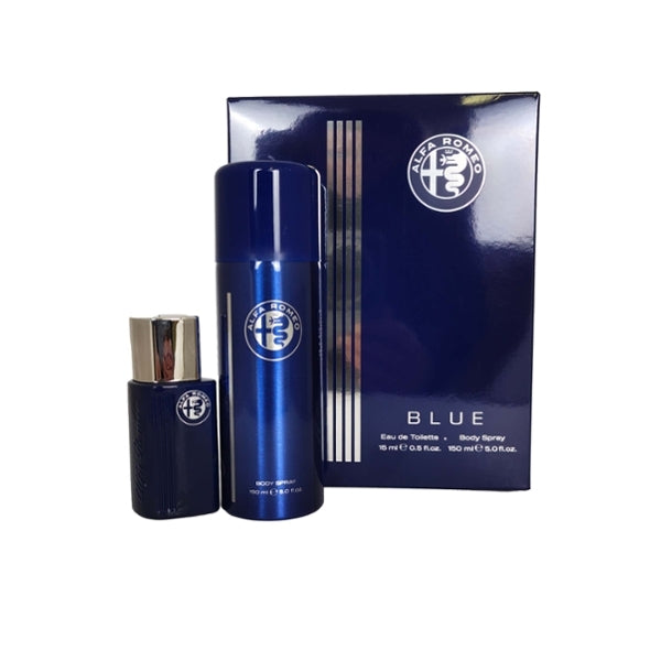 Alfa Romeo Blue fragrance set 15ml and 150ml, imported from the UK