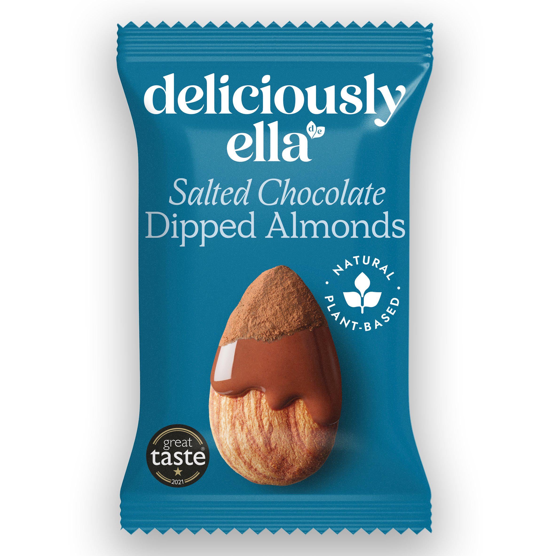 Deliciously Ella Salted Chocolate Dipped Almonds with Moreish Cocoa Dusting 30g GOODS Sainsburys   